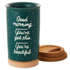 Hallmark Good Morning Ceramic Travel Mug, 12 Oz. 7 Hallmark Good Morning Ceramic Travel Mug, 12 Oz. -Hallmark Sales Store Good Morning Ceramic Travel Mug 1SNN1079 03