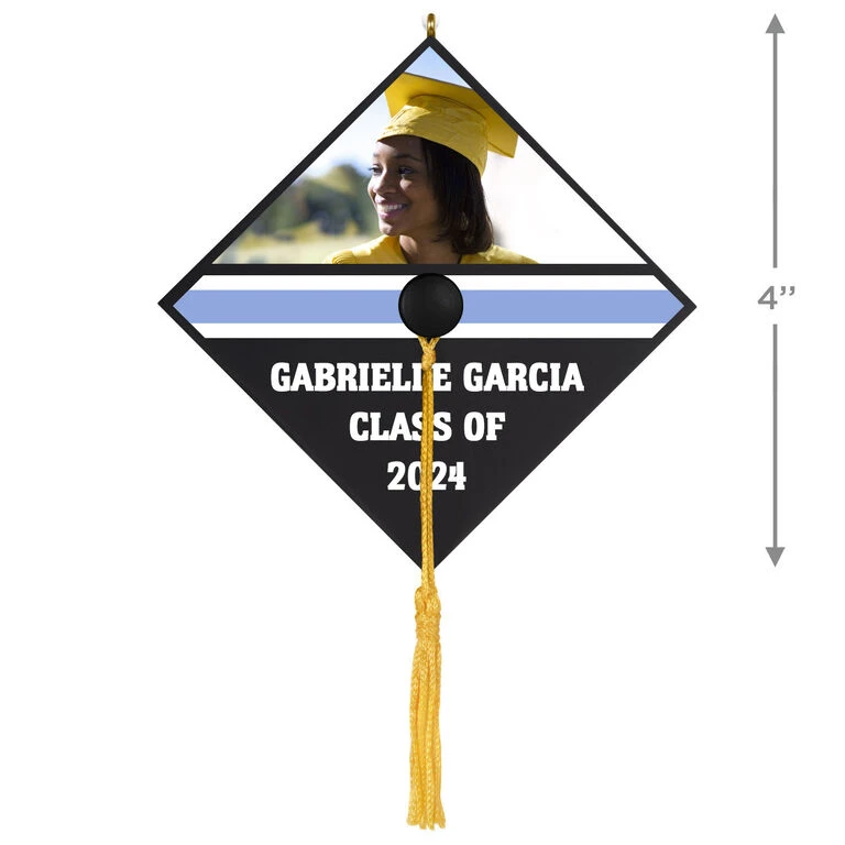 Hallmark Graduation Cap Text And Photo Personalized Ornament 5 Hallmark Graduation Cap Text And Photo Personalized Ornament - Image 3