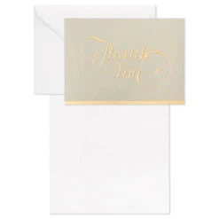 Hallmark Gray And Gold Bulk Blank Thank-You Notes, Pack Of 50 -Hallmark Sales Store Gray and Gold Bulk Blank ThankYou Notes Multipack 3THK2522 03