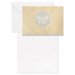 Hallmark Gray And Gold Bulk Blank Thank-You Notes, Pack Of 50 -Hallmark Sales Store Gray and Gold Bulk Blank ThankYou Notes Multipack 3THK2522 04
