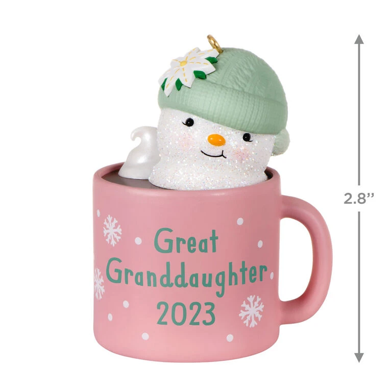 Hallmark Great-Granddaughter Hot Cocoa Mug 2023 Ornament 5 Hallmark Great-Granddaughter Hot Cocoa Mug 2023 Ornament - Image 3