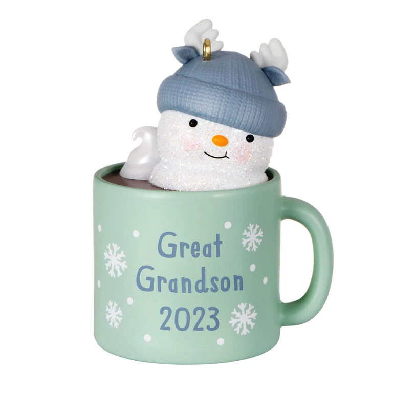 Hallmark Great-Grandson Hot Cocoa Mug 2023 Ornament 3 Hallmark Great-Grandson Hot Cocoa Mug 2023 Ornament