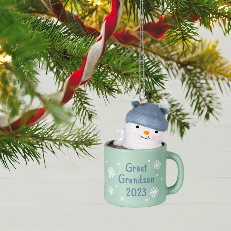 Hallmark Great-Grandson Hot Cocoa Mug 2023 Ornament 4 Hallmark Great-Grandson Hot Cocoa Mug 2023 Ornament - Image 2