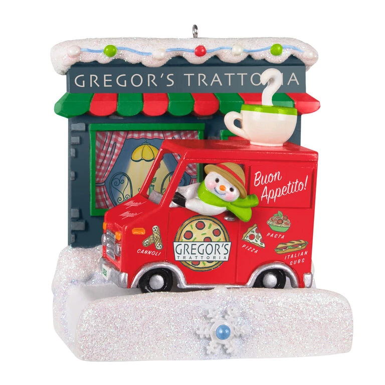 Hallmark Happy Holiday Parade Collection Gregor's Trattoria Musical Ornament With Light 3 Hallmark Happy Holiday Parade Collection Gregor's Trattoria Musical Ornament With Light