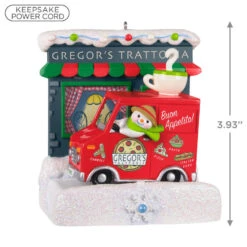 Hallmark Happy Holiday Parade Collection Gregor's Trattoria Musical Ornament With Light 10 Hallmark Happy Holiday Parade Collection Gregor's Trattoria Musical Ornament With Light -Hallmark Sales Store Gregors Trattoria and Food Truck Keepsake Ornament 3499QGO2527 03