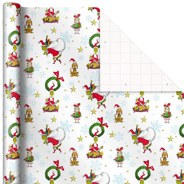 Hallmark Dr. Seuss™ Grinch 3-Pack Christmas Wrapping Paper Assortment, 105 Sq. Ft. 7 Hallmark Dr. Seuss™ Grinch 3-Pack Christmas Wrapping Paper Assortment, 105 Sq. Ft. - Image 5