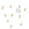 Hallmark Gumdrop Snowman 10-Light Christmas String Lights, 10'