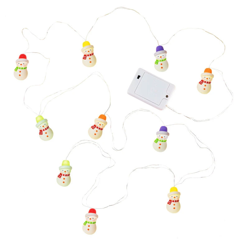 Hallmark Gumdrop Snowman 10-Light Christmas String Lights, 10' 3 Hallmark Gumdrop Snowman 10-Light Christmas String Lights, 10'