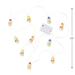 Hallmark Gumdrop Snowman 10-Light Christmas String Lights, 10' 10 Hallmark Gumdrop Snowman 10-Light Christmas String Lights, 10' -Hallmark Sales Store Gumdrop Snowman Keepsake Christmas Light String 1QSB6279 03