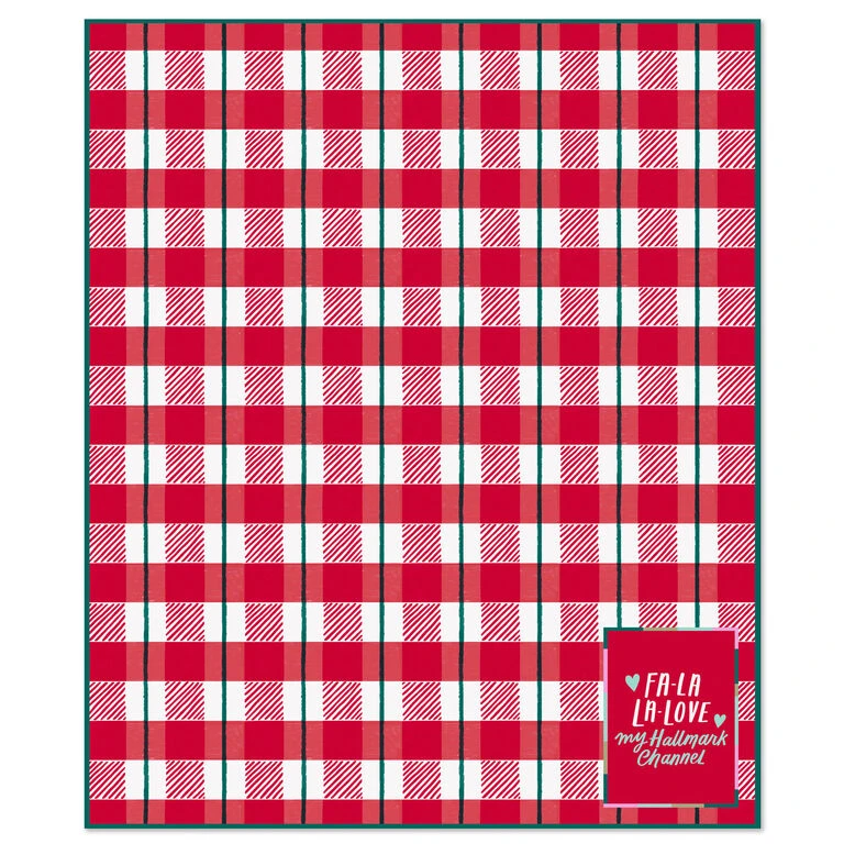 Hallmark Channel Fa-La-La-Love Plaid Blanket, 50x60 6 Hallmark Channel Fa-La-La-Love Plaid Blanket, 50x60 - Image 4