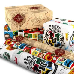 Hallmark Harry Potter™ 3-Pack Assorted Wrapping Paper, 60 Sq. Ft. Total 11 Hallmark Harry Potter™ 3-Pack Assorted Wrapping Paper, 60 Sq. Ft. Total -Hallmark Sales Store Harry Potter Assorted Wrapping Paper Pack 5EWR2958 02