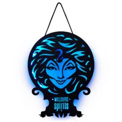 Hallmark Disney The Haunted Mansion Madam Leota Lighted Hanging Sign, 11x16 -Hallmark Sales Store Haunted Mansion Madame Leota Metal Sign With Light 1HGN1503 03