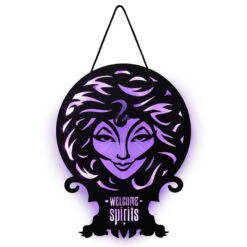 Hallmark Disney The Haunted Mansion Madam Leota Lighted Hanging Sign, 11x16 -Hallmark Sales Store Haunted Mansion Madame Leota Metal Sign With Light 1HGN1503 04