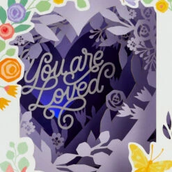 Hallmark You Are Loved 3D Pop-Up Musical Mother's Day Card With Light -Hallmark Sales Store Heart Flowers Music Light 3D PopUp Mothers Day Card 1099MEJ8026 04