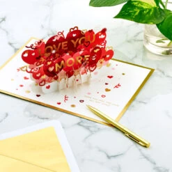Hallmark Love You More 3D Pop-Up Love Card 15 Hallmark Love You More 3D Pop-Up Love Card -Hallmark Sales Store Heart Pattern 3D PopUp Love Card 1299IAV5835 06