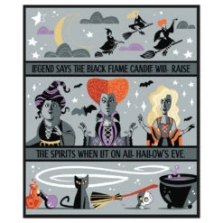Hallmark Disney Hocus Pocus Black Flame Candle Blanket, 50x60 -Hallmark Sales Store Hocus Pocus Black Flame Candle Fleece Blanket 1HGN1506 03