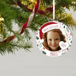 Hallmark Holiday Personalized Text And Photo Ceramic Ornament 6 Hallmark Holiday Personalized Text And Photo Ceramic Ornament -Hallmark Sales Store Holiday Personalized Round Christmas Ornament 1999QHE1711B22 02