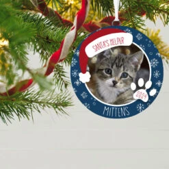 Hallmark Holiday Pet Personalized Text And Photo Ceramic Ornament 6 Hallmark Holiday Pet Personalized Text And Photo Ceramic Ornament -Hallmark Sales Store Holiday Pet Personalized Round Christmas Ornament 1999QHE1711B21 02