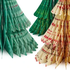 Hallmark Honeycomb Trees 3D Pop-Up Christmas Decorations, Set Of 3 8 Hallmark Honeycomb Trees 3D Pop-Up Christmas Decorations, Set Of 3 -Hallmark Sales Store Honeycomb Trees 3D PopUp Christmas Decorations Set 1999XPJ8046 03