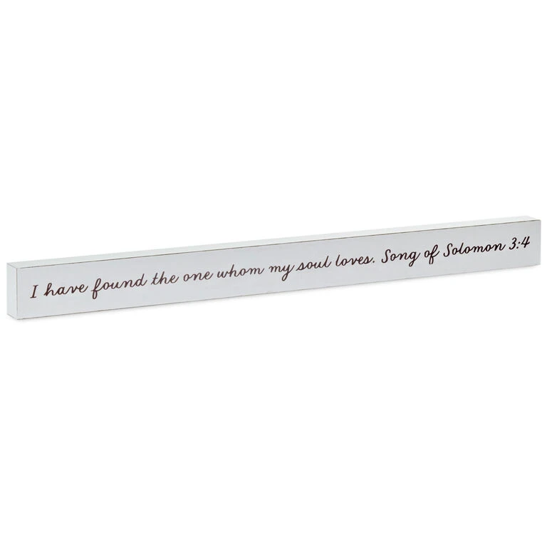 Hallmark Whom My Soul Loves Scripture Wood Quote Sign, 23.5x2 3 Hallmark Whom My Soul Loves Scripture Wood Quote Sign, 23.5x2
