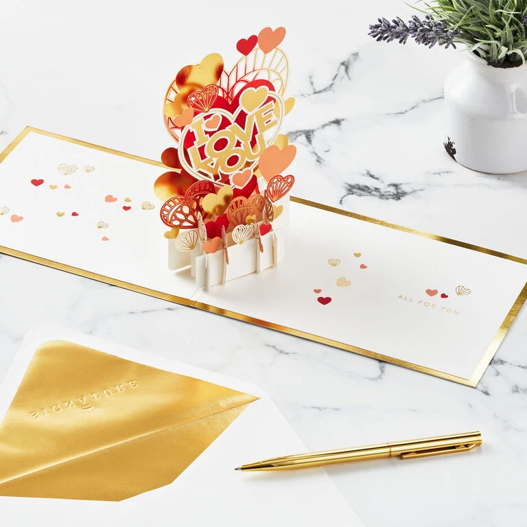 Hallmark All My Love Hearts 3D Pop-Up Love Card 8 Hallmark All My Love Hearts 3D Pop-Up Love Card - Image 6