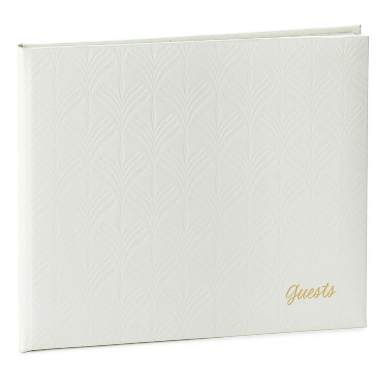 Hallmark Ivory Botanical Pattern Guest Book 3 Hallmark Ivory Botanical Pattern Guest Book