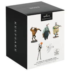 Hallmark Disney Tim Burton's The Nightmare Before Christmas Citizens Of Halloween Town Ornaments, Set Of 5 -Hallmark Sales Store Jack Zero Wolfman Behemoth Clown Keepsake Ornaments 7499QFO5307 08