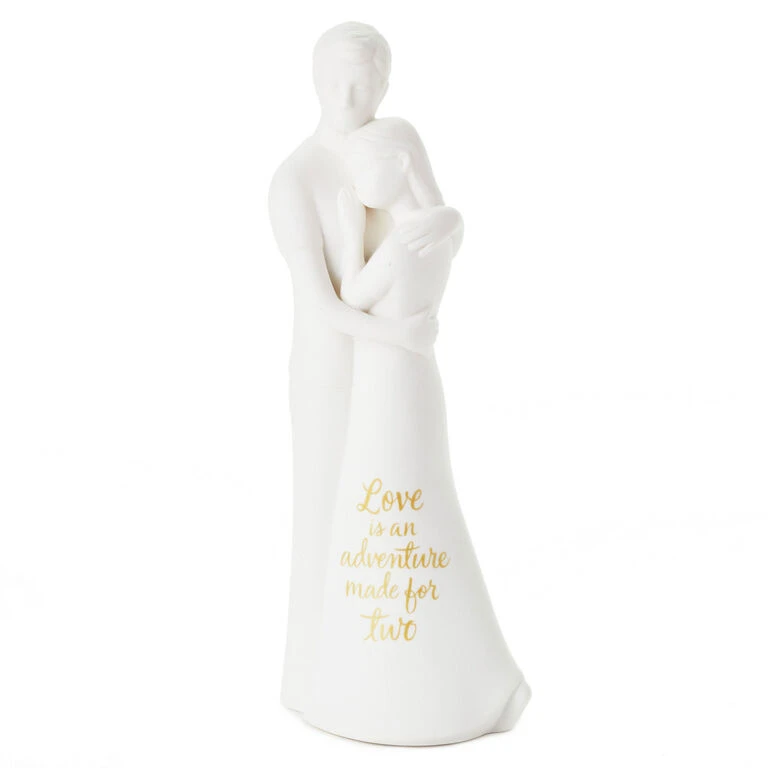 Hallmark Love Is An Adventure Embracing Couple Figurine, 8.75" 3 Hallmark Love Is An Adventure Embracing Couple Figurine, 8.75"