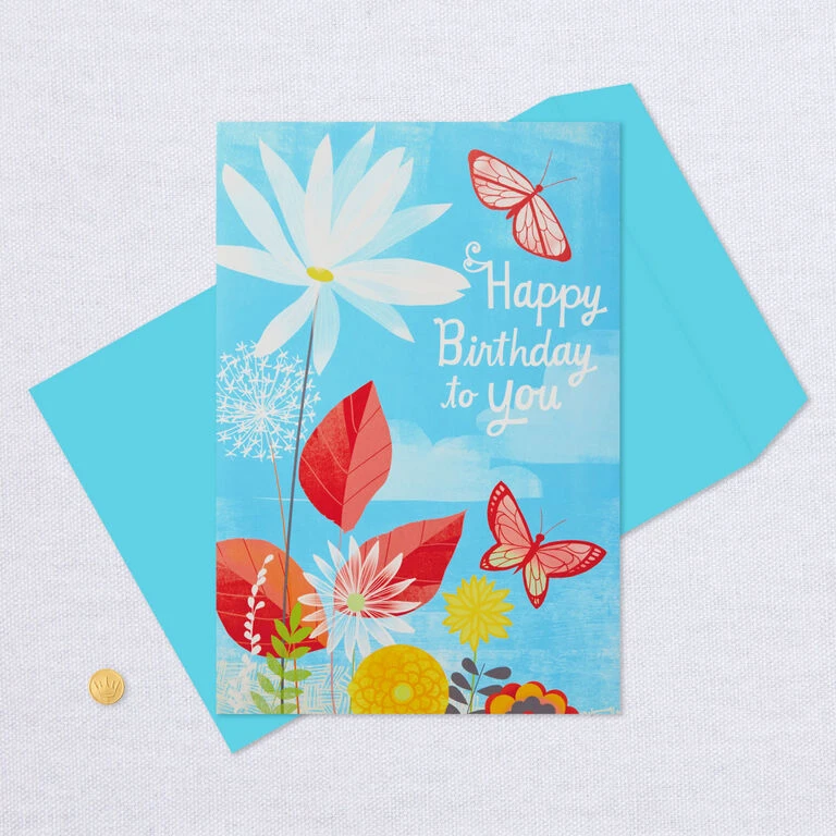 Hallmark 16" Joyful Butterflies Pop-Up Jumbo Birthday Card 8 Hallmark 16" Joyful Butterflies Pop-Up Jumbo Birthday Card - Image 6