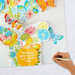 Hallmark 16" Joyful Butterflies Pop-Up Jumbo Birthday Card 17 Hallmark 16" Joyful Butterflies Pop-Up Jumbo Birthday Card -Hallmark Sales Store Joyful Butterflies Pop Up Birthday Card 1299CBG1010 07