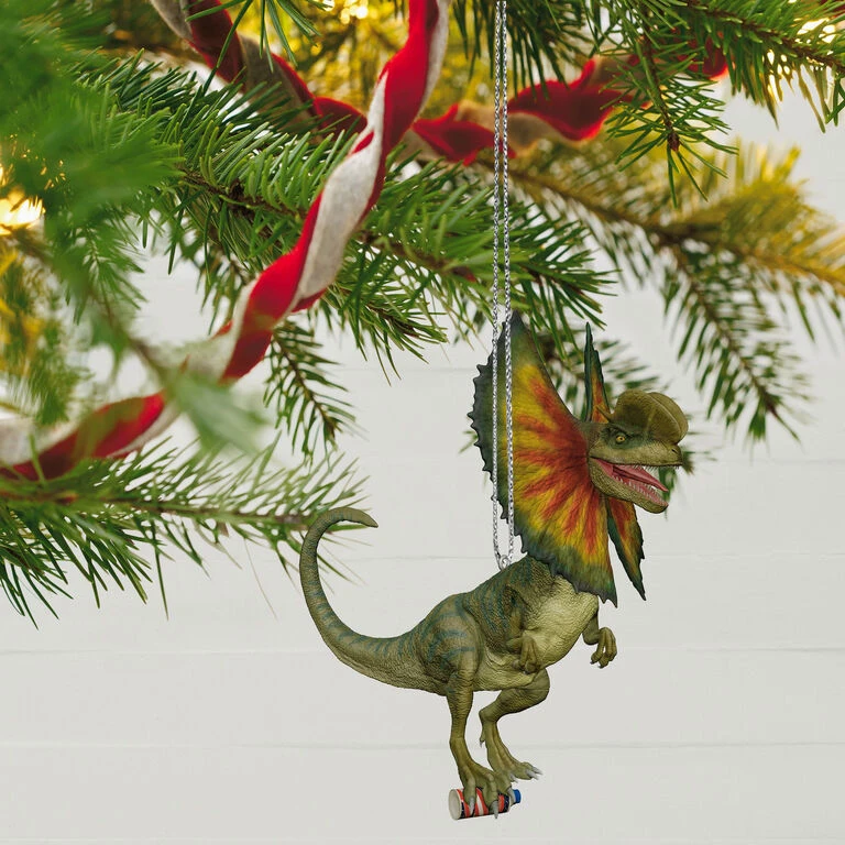 Hallmark Jurassic Park 30th Anniversary Dilophosaurus Ornament 4 Hallmark Jurassic Park 30th Anniversary Dilophosaurus Ornament - Image 2
