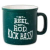 Hallmark Kick Bass Ceramic Mug, 15 Oz. 2 Hallmark Kick Bass Ceramic Mug, 15 Oz. -Hallmark Sales Store Kick Bass Fishing Puns Mug 1BRW3235 01