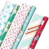 Hallmark Winter Friends 3-Pack Reversible Kids Christmas Wrapping Paper Assortment, 120 Sq. Ft. -Hallmark Sales Store Kids Reversible Christmas Gift Wrap Assortment 5JXW1073 01