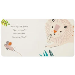 Hallmark The Lion And The Mouse Board Book And Lion Lovey Blanket Set -Hallmark Sales Store Lion Lovey Blanket Lion Mouse Kindness Board Book Set 1BBY4783 05