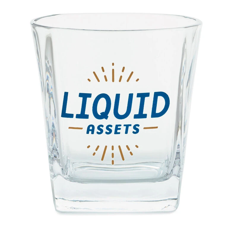 Hallmark Liquid Assets Lowball Glass, 15 Oz. 3 Hallmark Liquid Assets Lowball Glass, 15 Oz.