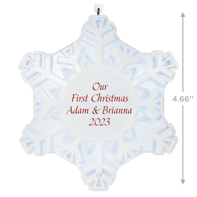 Hallmark Magic Sparkling Snowflake Script Text Personalized Ornament With Light 5 Hallmark Magic Sparkling Snowflake Script Text Personalized Ornament With Light - Image 3