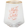 Hallmark Make My Rosé Geometric Stemless Wine Glass, 19 Oz. 2 Hallmark Make My Rosé Geometric Stemless Wine Glass, 19 Oz. -Hallmark Sales Store Make My Ros Geometric Stemless Wine Glass 1BRW3240 01