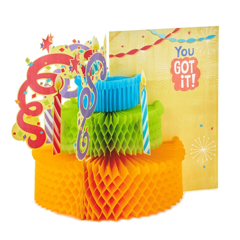 Hallmark 16" Make A Fuss Cake Pop-Up Jumbo Birthday Card 4 Hallmark 16" Make A Fuss Cake Pop-Up Jumbo Birthday Card - Image 2