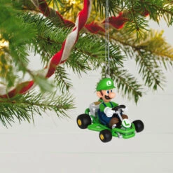 Hallmark Nintendo Mario Kart™ Luigi Ornament 9 Hallmark Nintendo Mario Kart™ Luigi Ornament -Hallmark Sales Store Mario Kart Luigi Keepsake Ornament 1899QXI6337 02
