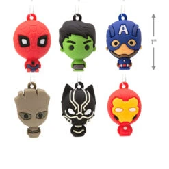 Mini Marvel Super Heroes Shatterproof Hallmark Ornaments, Set Of 6 -Hallmark Sales Store Marvel Super Heroes Miniature Christmas Ornaments Set of 6 2HCM9228 03