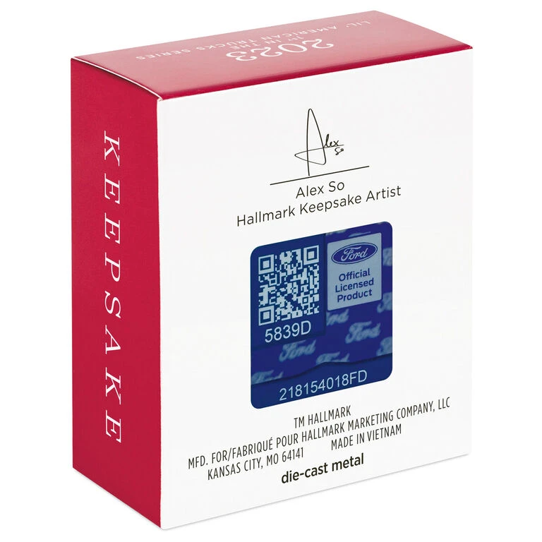 Hallmark Mini Lil' American Trucks 1954 Mercury M-100 2023 Metal Ornament, 0.75" 7 Hallmark Mini Lil' American Trucks 1954 Mercury M-100 2023 Metal Ornament, 0.75" - Image 5