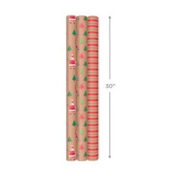 Hallmark Merry Kraft Prints 3-Pack Christmas Wrapping Paper, 90 Sq. Ft. 13 Hallmark Merry Kraft Prints 3-Pack Christmas Wrapping Paper, 90 Sq. Ft. -Hallmark Sales Store Merry Kraft Prints 3Pack Christmas Wrapping Paper 5JXW1050 04