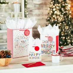 Hallmark Merry And Bright 8-Pack Christmas Gift Bags, Assorted Sizes And Designs -Hallmark Sales Store Merry and Bright Assortment Christmas Gift Bags 5XGB1402 02