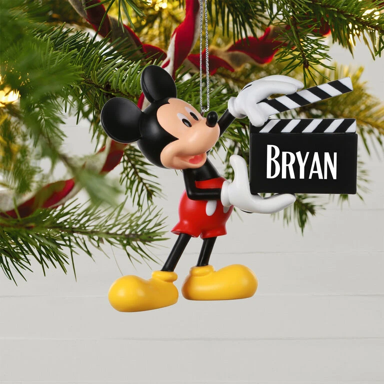 Hallmark Disney Mickey Mouse With Clapperboard Personalized Ornament 4 Hallmark Disney Mickey Mouse With Clapperboard Personalized Ornament - Image 2