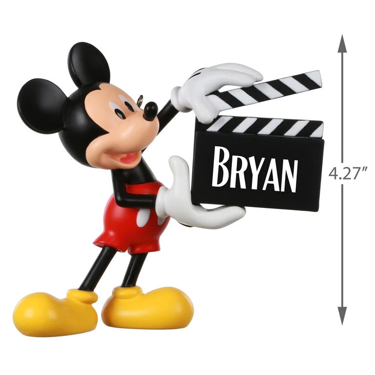 Hallmark Disney Mickey Mouse With Clapperboard Personalized Ornament 5 Hallmark Disney Mickey Mouse With Clapperboard Personalized Ornament - Image 3