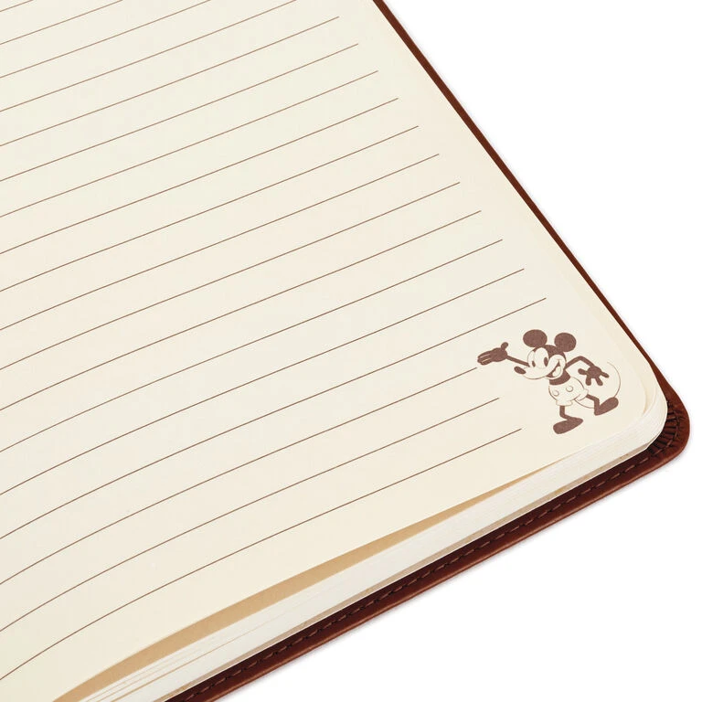 Hallmark Disney Mickey Mouse Brown Faux Leather Journal 8 Hallmark Disney Mickey Mouse Brown Faux Leather Journal - Image 6
