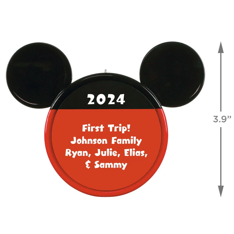 Hallmark Disney Mickey Mouse Ears Silhouette Text Personalized Ornament 5 Hallmark Disney Mickey Mouse Ears Silhouette Text Personalized Ornament - Image 3