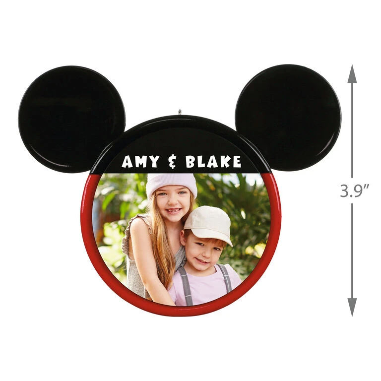 Hallmark Disney Mickey Mouse Ears Silhouette Text And Photo Personalized Ornament 5 Hallmark Disney Mickey Mouse Ears Silhouette Text And Photo Personalized Ornament - Image 3