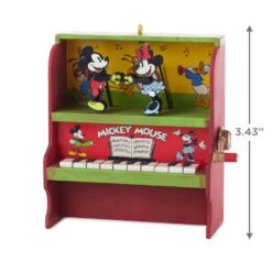 Hallmark Disney Mickey And Minnie Let's Dance! Musical Ornament With Motion -Hallmark Sales Store Mickey and Minnie Piano Keepsake Ornament 2699QXD6717 03