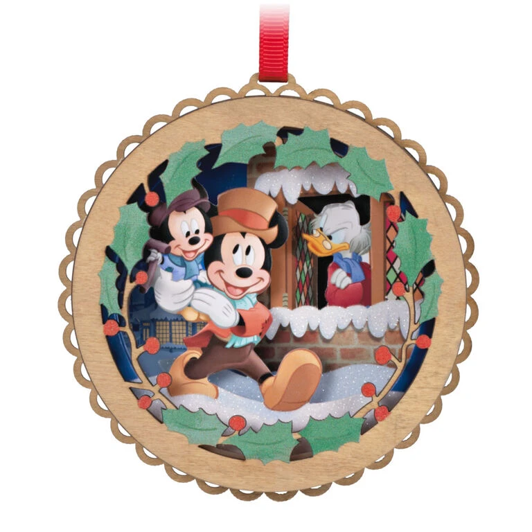 Hallmark Disney Mickey's Christmas Carol 40th Anniversary Papercraft Ornament 3 Hallmark Disney Mickey's Christmas Carol 40th Anniversary Papercraft Ornament